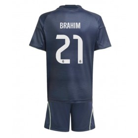 Dětské fotbalový komplet Real Madrid Brahim Diaz #21 Venkovní košile 2025-26 Krátkým Rukávem